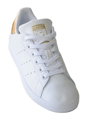 Adidas Stan Smith new sports shoes, white and gold, size 36.5