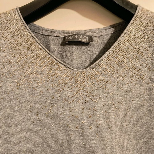 Ulla Popken dress used 5% cashmere 95% cotton gray