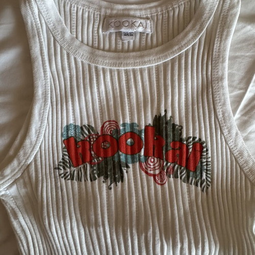 Kookaï Ribbed Tank Top XS like new, white, vintage Y2K style
