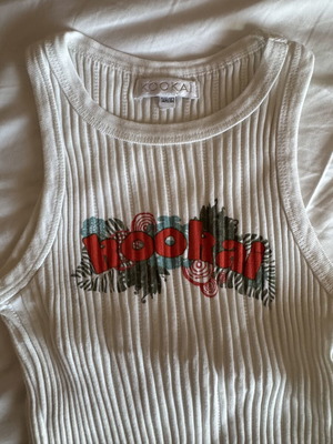 Kookaï Ribbed Tank Top XS like new, white, vintage Y2K style