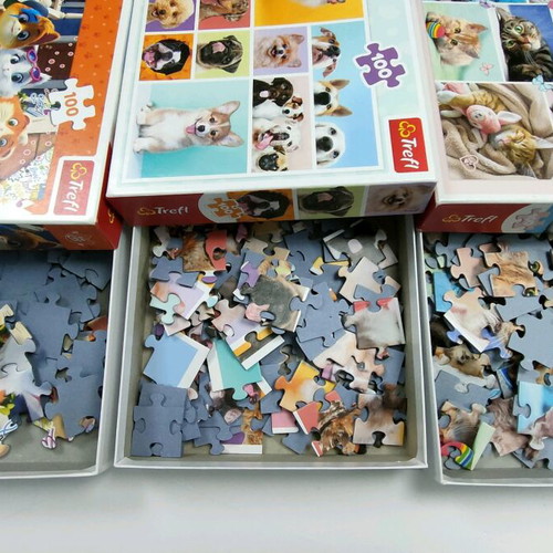 Trefl puzzle like new, set of 3 pieces for 5+ years