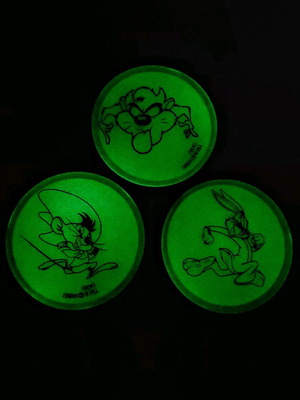 Looney Tunes αυτοκόλλητα vintage καινούργια, φωσφορίζοντα 90's
