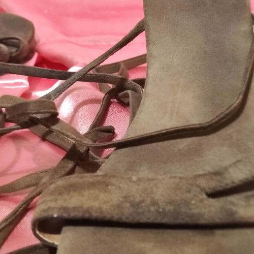 Women's hand-painted suede sandals size 39, used