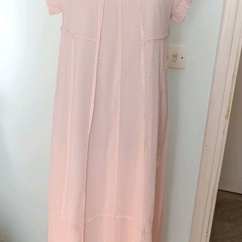 Mint & Berry airy short-sleeve long dress like new, pink
