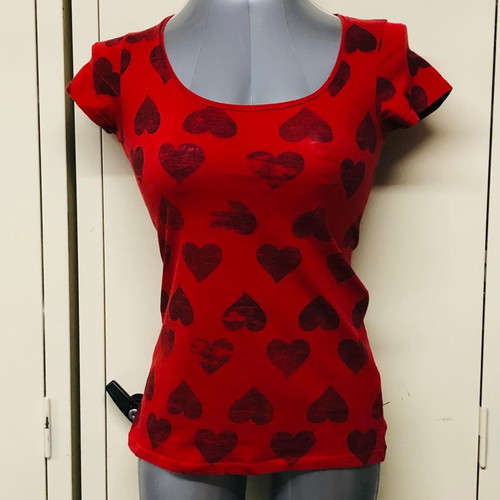 Inditex blouse used, red, size S