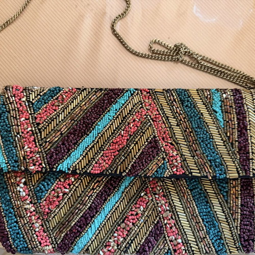 Sfera crossbody bag with beads, multicolor, new