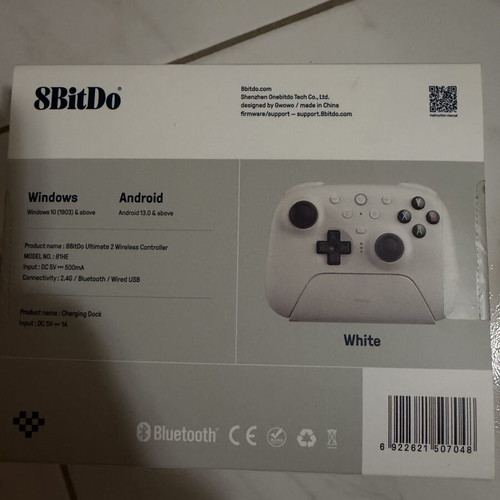 8Bitdo Ultimate 2 Wireless Gamepad for Android PC white new