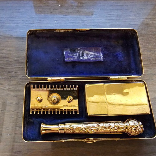 Gillette ABC Pocket Edition gold plated 24 karat like new
