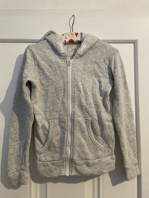 Primark Girls Zip Hoodie Age 7-8 Grey Like New