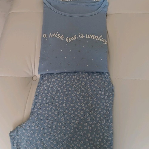 Women's summer pajama like new, size M, blue