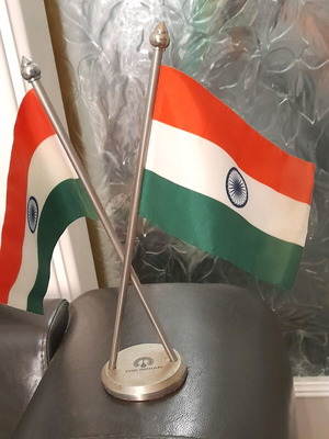 Indian flags used with metal base and poles