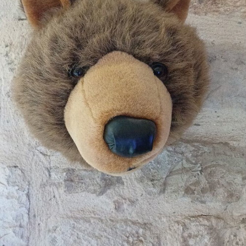 Decorative wall bear like new with furry texture