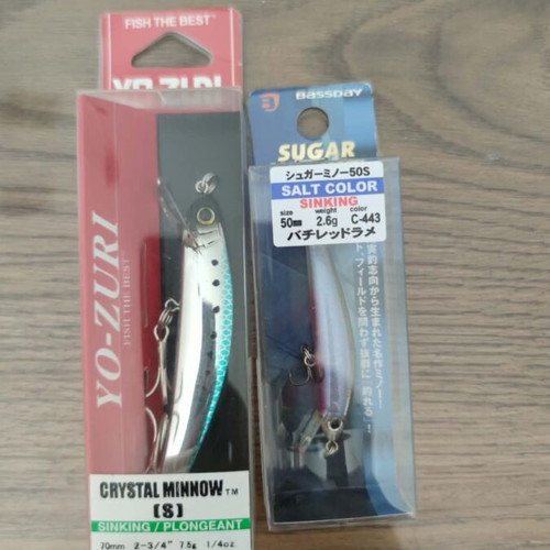 Hard fishing lures for LRF, unused, 2.6g to 7.5g, 5cm to 7cm, Yo Zuri, Tyrikos Lures, Bassday