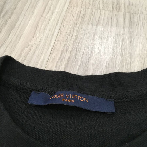 Louis Vuitton logo men blouse cotton/linen size S like new, black