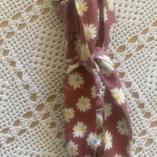 Hairband new, red burgundy with pattern