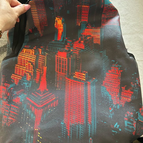 Polo backpack like new, black and red
