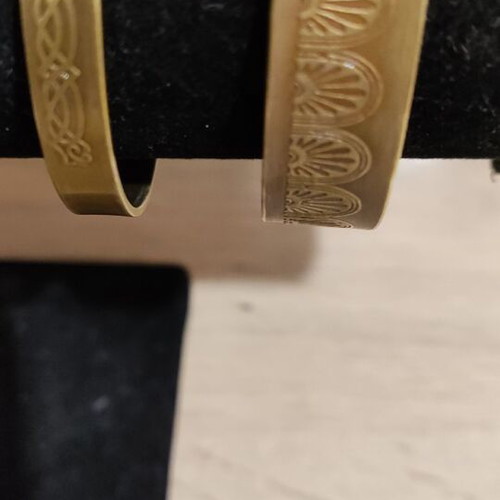 Bracelets set of 2 bronze with engraving like new