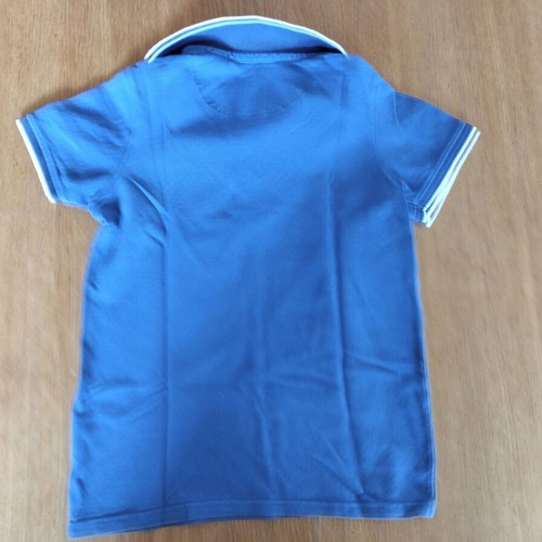 Okaidi polo shirt used for boys age 7-8, size 122-128 cm, blue-white