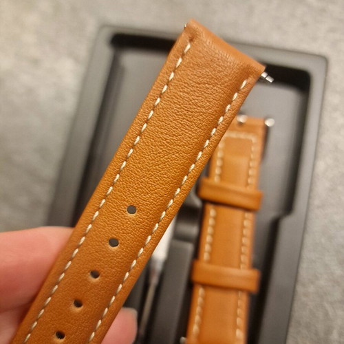 Fullmosa 18mm watch strap new, brown leather