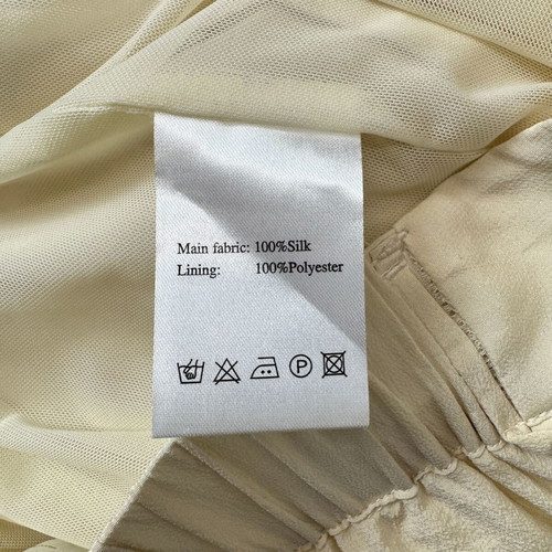 Munthe women's silk pants, ecru, size 40