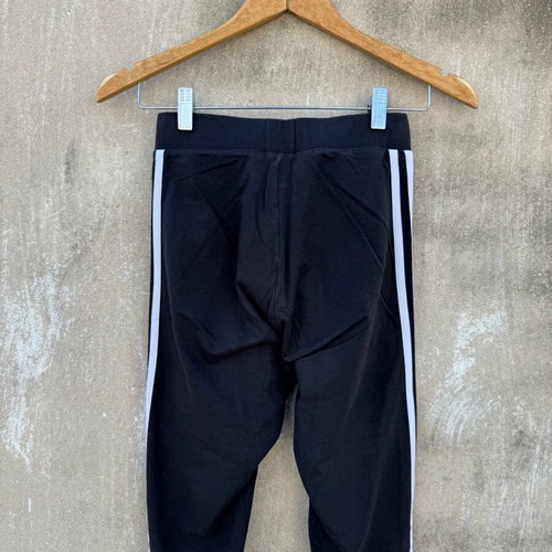 Adidas leggings used, size S, black with white stripes