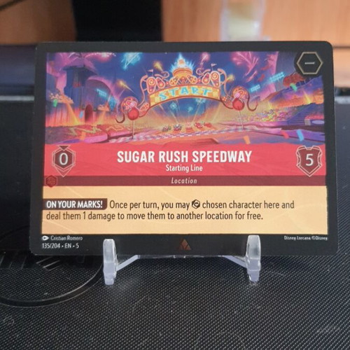 Sugar Rush Speedway 135/204 Foil Rare Card Lorcana Shimmering Skies like new