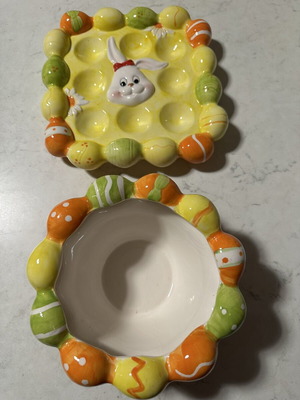 Easter ceramic decorations new, set of 2 pieces