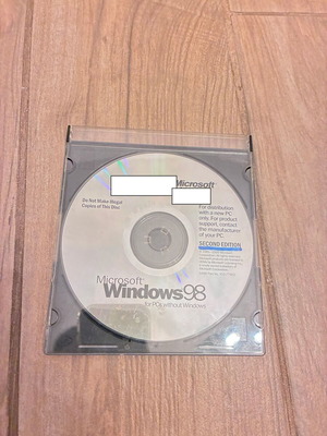 Microsoft Windows 98 Second Edition CD used, original case