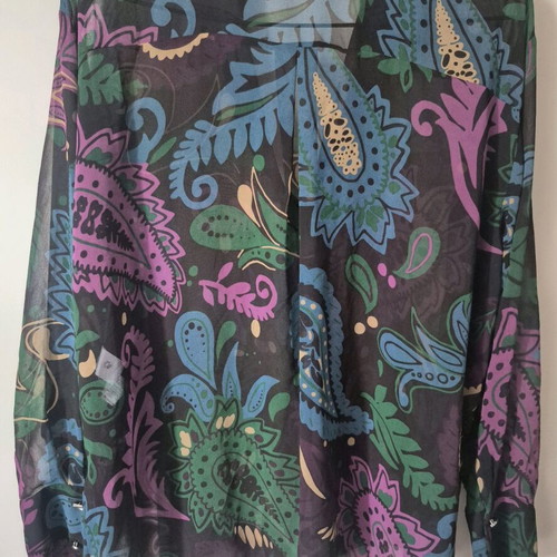 Zara semi-transparent shirt like new, black multicolor, size M