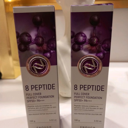 Enough 8 Peptide Full Cover Perfect Foundation SPF50+ PA+++ new, 2 creams