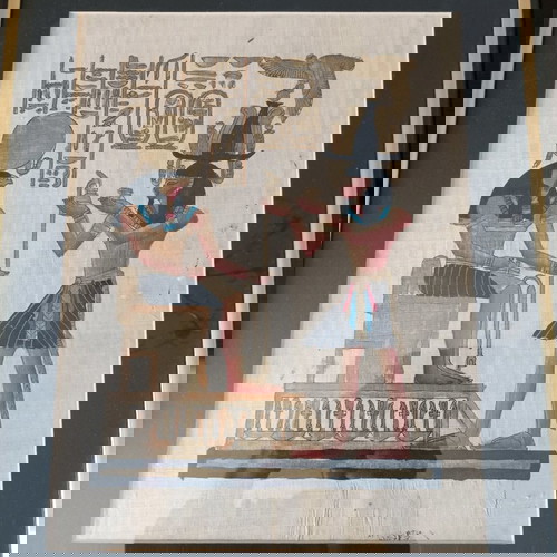 Αυθεντικοί αιγυπτιακοί πάπυροι μεταχειρισμένοι με κάδρα 60×50, σετ 3 τεμαχίων