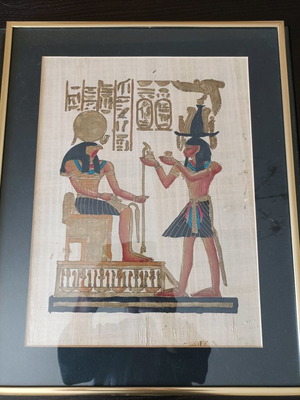 Αυθεντικοί αιγυπτιακοί πάπυροι μεταχειρισμένοι με κάδρα 60×50, σετ 3 τεμαχίων