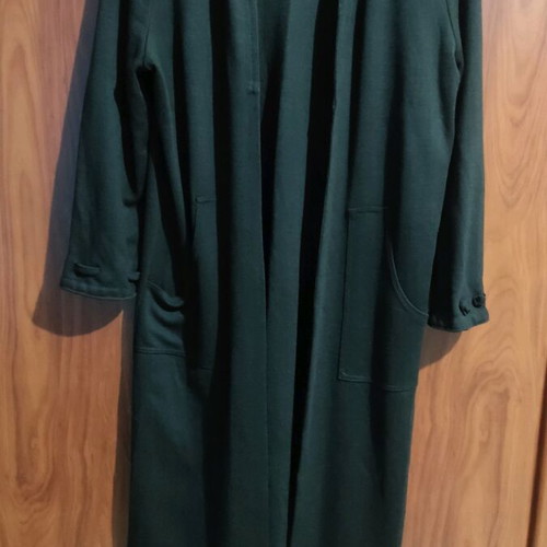 Black long cardigan refurbished, size XL, 3/4 sleeve