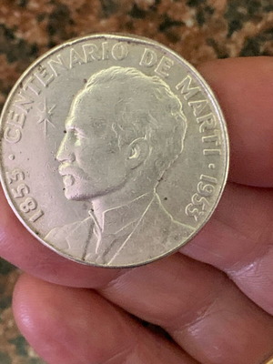 Jose Marti commemorative silver peso like new