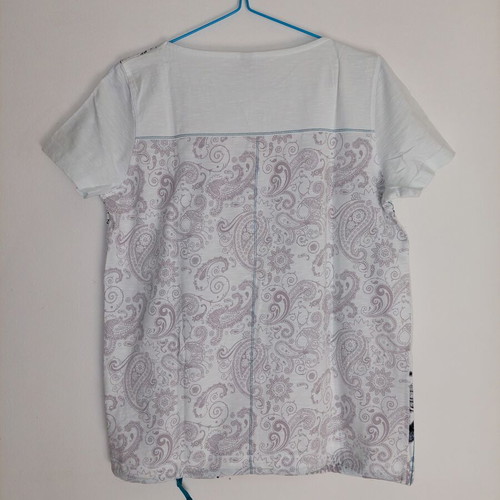 Cecil women's t-shirt new, size Large, white and turquoise