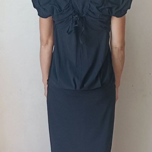 Marithe Francois Girbaud black midi dress