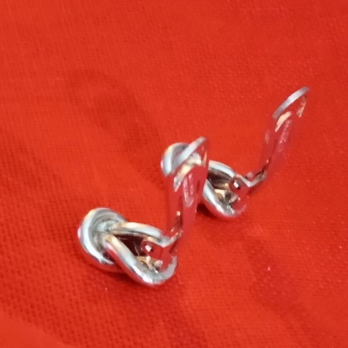 Lalaounis A21 925 Heracles Knot jewelry set like new, ring No. 54 and clip earrings