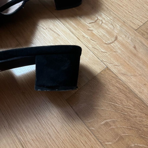 Migato black suede mules used, 5cm heel, size 39
