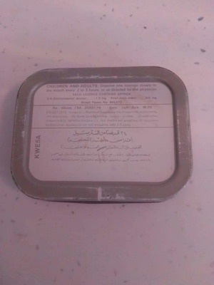 Strepsils tin used, 1970s