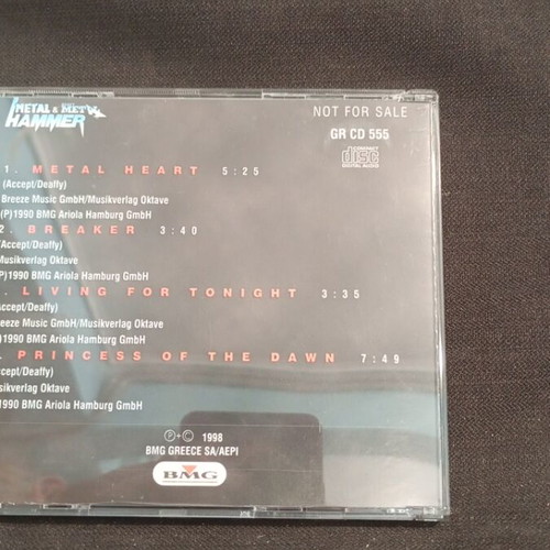 Accept Breakers On Stage CD like new