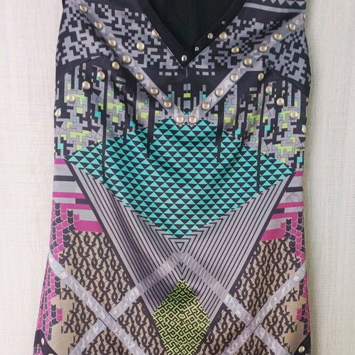 Attrativo short dress used with multicolor print