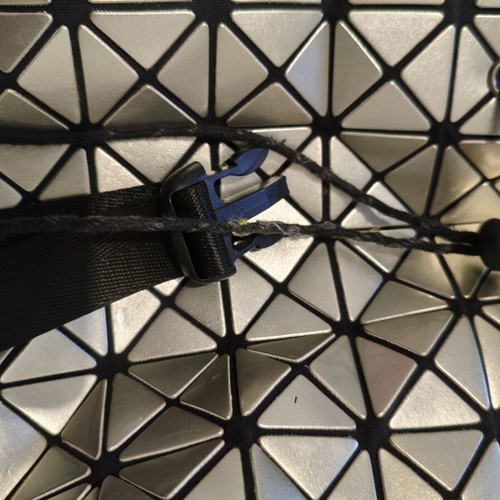 Geometric Backpack metallic silver Bao Bao style, like new