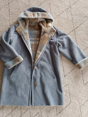 Mouton coat sky blue like new