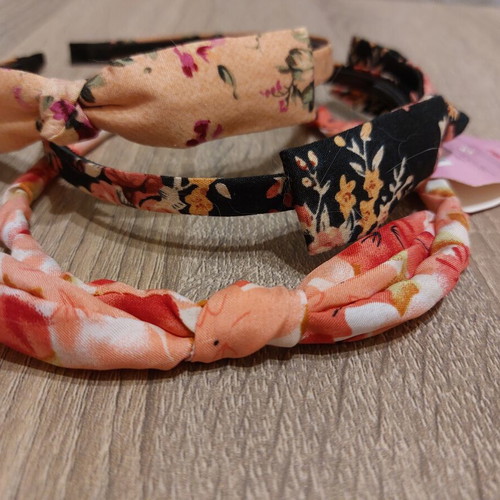 Fabric headbands set vintage style with decorative bow