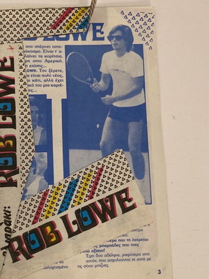 Rob Lowe Tribute Insert from magazine Katerina Only the cover is torn Price 3 Euros