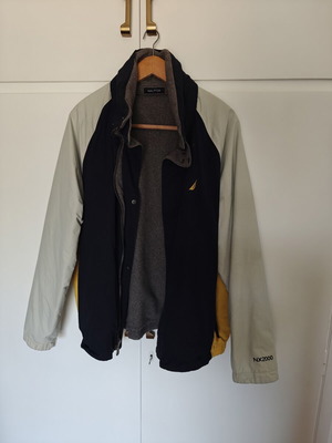 Nautica NX2000 jacket used, vintage color-block design, size L