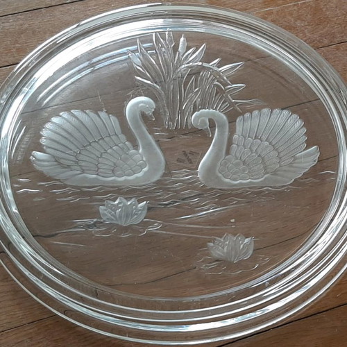 Mikasa serving trays 2 pieces, vintage crystal