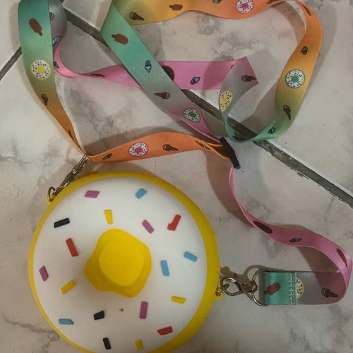 Donuts crossbody bag made of silicone like new