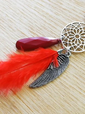 Dreamcatcher keychain new with feather and handmade details