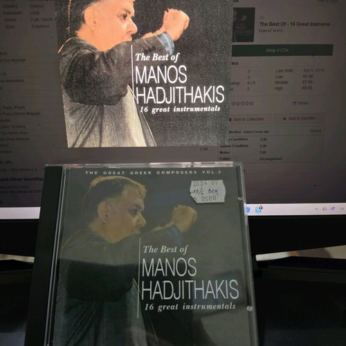 Manos Hadjithakis instrumental music CD like new, entechno